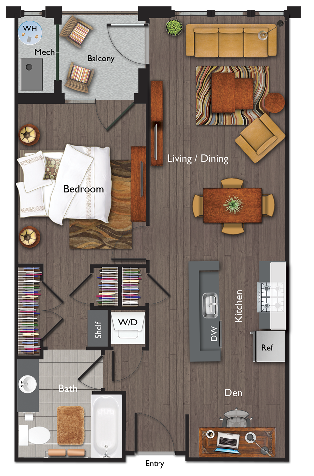 B2 Floor Plan at Valley and Bloom, New Jersey, 07042